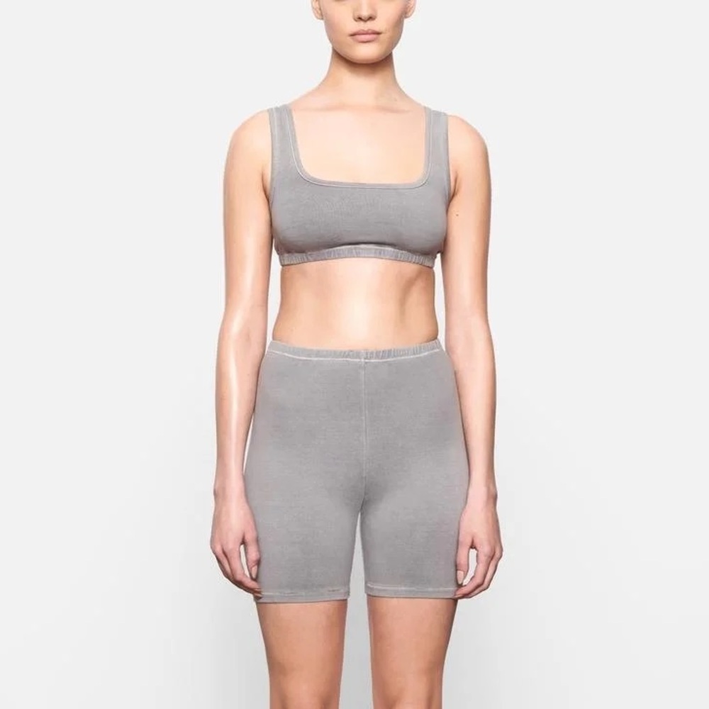 Skims SET outdoor top and High-Waist Biker Shorts Set
